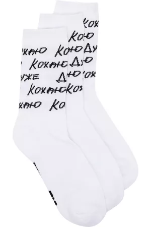 Natasha Zinko Intarsia-knit set-of-three socks