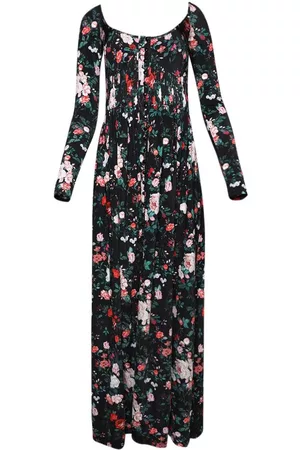 Paco rabanne Rose-print maxi dress