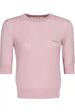 Marni Logo-embroidered ribbed jumper