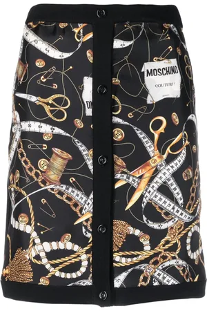 Moschino Graphic-print high-waisted miniskirt