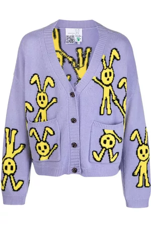 Natasha Zinko Logo-print V-neck cardigan