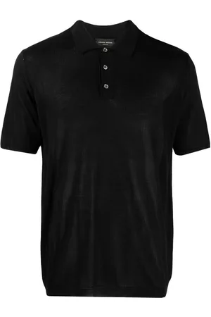Roberto Collina Men Polo Shirts - Knitted silk polo shirt