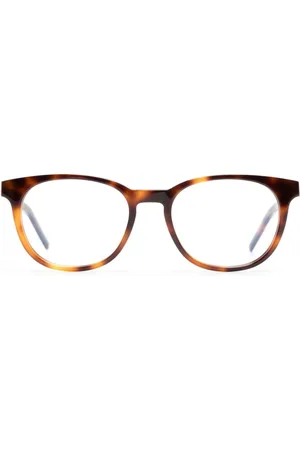 Saint Laurent Tortoiseshell-effect round glasses