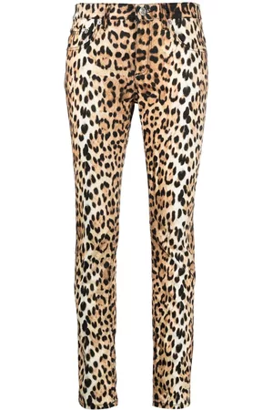 Roberto Cavalli Women Skinny - Leopard-print jeans
