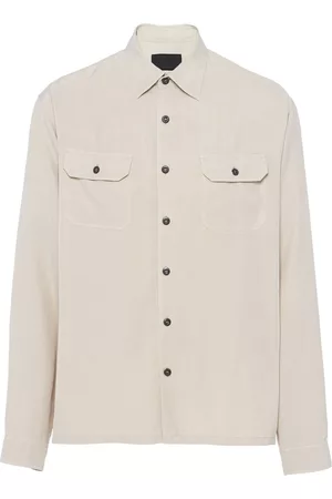 Prada Men Long sleeves - Long-sleeve silk shirt