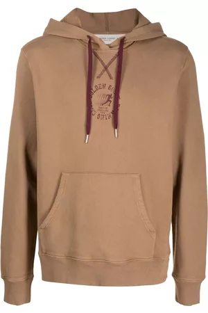 Golden Goose Men Sweatshirts - Logo-print cotton hoodie
