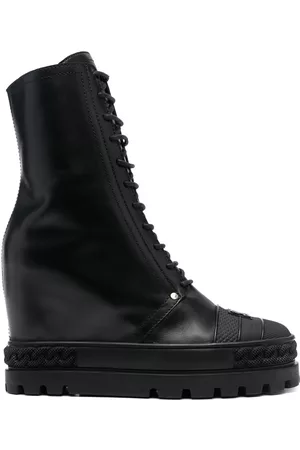 Casadei Women Lace-up Boots - 120mm lace-up leather boots