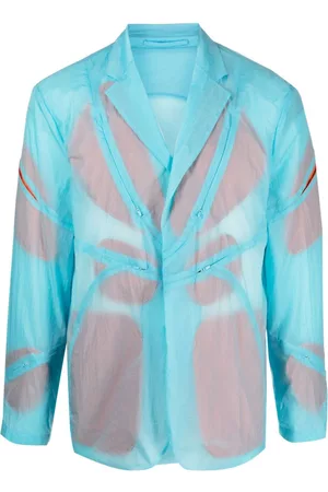 Post Archive Faction PAF Semi-sheer notch-lapels jacket