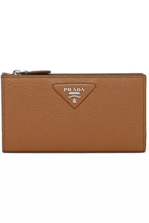 Prada Women Wallets - Triangle-logo leather wallet