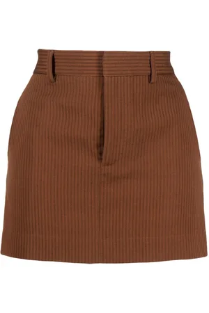 PETAR PETROV Stripe-print thigh-length skirt