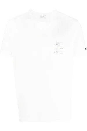 Etro Men Short Sleeve - Pegaso-print cotton T-shirt