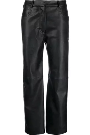 Stella McCartney Faux-leather straight-leg trousers