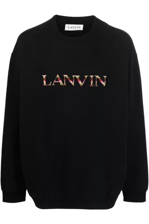 Lanvin Men Sweatshirts - Embroidered logo crew neck sweatshirt