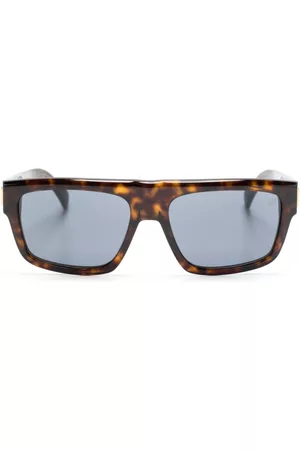 Dunhill Tortoiseshell-effect rectangle-frame sunglasses