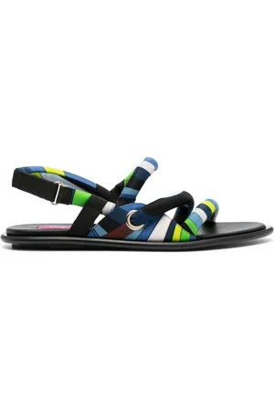 Puccini Marmo-print flat sandals