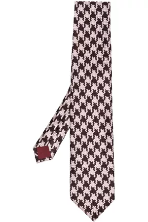 Tom Ford Men Bow Ties - Houndstooth-pattern silk tie