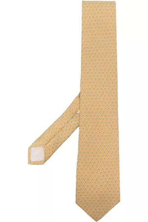 Salvatore Ferragamo Men Bow Ties - Monogram-pattern silk tie