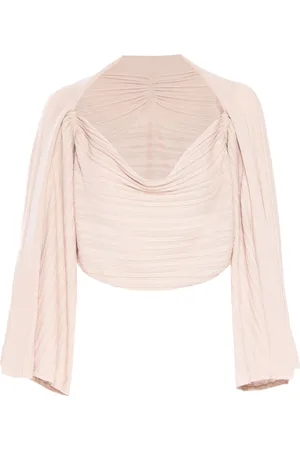 RTA Draped-sleeves cowl-neck top
