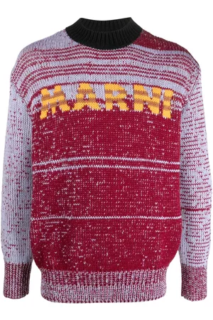 Marni Intarsia-knit-logo virgin-wool sweater