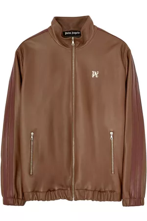 Palm Angels PA monogram leather track jacket