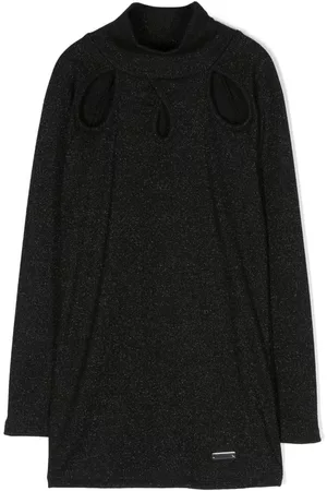MONNALISA Cut-out sparkle long-sleeve tunic