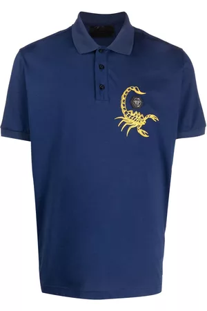 Philipp Plein Men Polo Shirts - Scorpion-print polo shirt