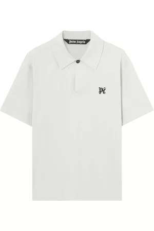 Palm Angels Monogram-embroidered cotton polo shirt