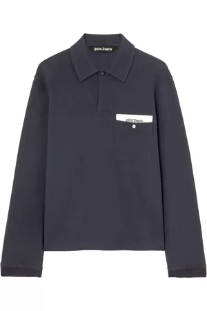 Palm Angels Sartorial Tape long-sleeved polo shirt