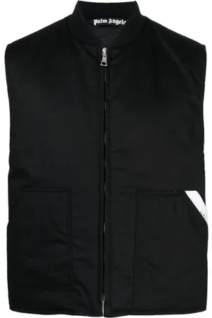 Palm Angels Sartorial-tape zip-up gilet