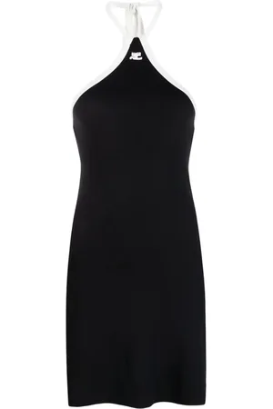 Courrèges Logo-embroidered cotton dress