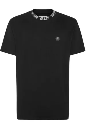 Philipp Plein Men Short Sleeve - Logo-neck cotton T-shirt