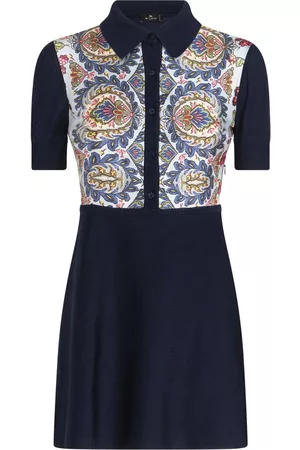 Etro Women Knitted Dresses - Graphic-print panel knit dress