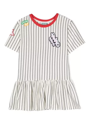 Kenzo Appliqué-detail striped dress