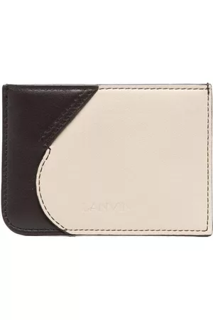 Lanvin Men Wallets - Two-tone leather cardholder