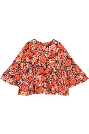 Kenzo Floral-print ruched blouse