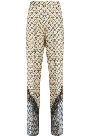 Etro Graphic-print straight-leg trousers