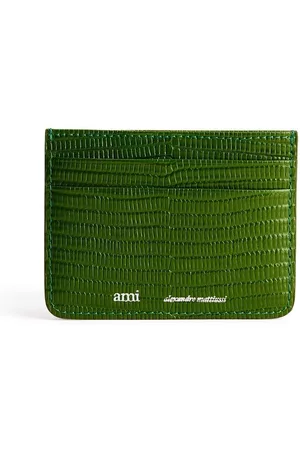 Ami Wallets - Lizard skin-effect leather cardholder