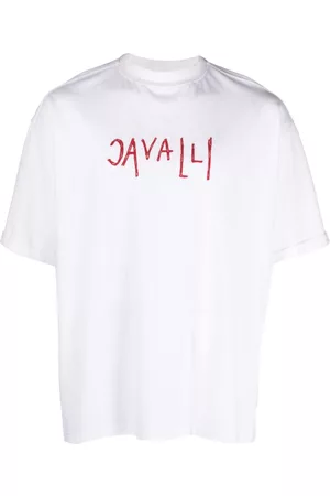 Roberto Cavalli Men Short Sleeve - Logo-embroidered short-sleeve T-shirt