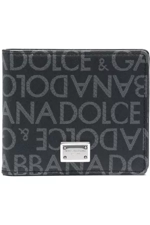 Dolce & Gabbana Men Wallets - Logo-print bi-fold leather wallet