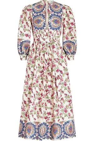 Etro Women Printed Dresses - Floral-print balloon-sleeve dress