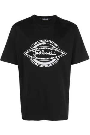 Roberto Cavalli Men Short Sleeve - Logo-print cotton T-shirt