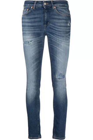 Dondup Logo-patch cropped skinny jeans