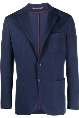 CANALI Single-breasted jersey blazer