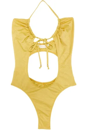 Palm Angels Glittered cut-out swimsuit