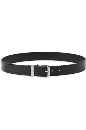 Burberry Engraved-logo leather belt