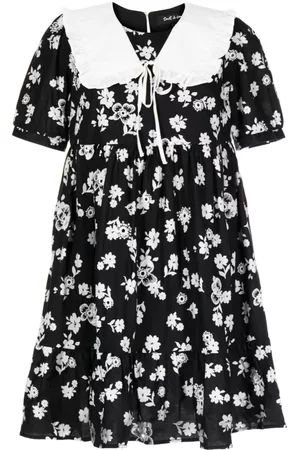 tout a coup Floral-print A-line cotton dress