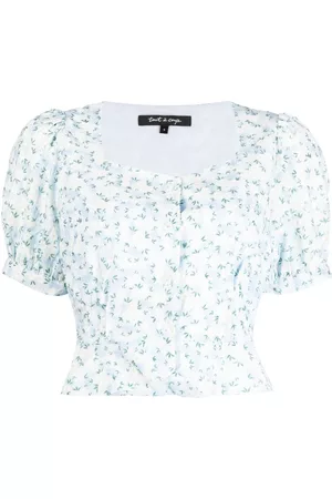 tout a coup Floral-print cropped top
