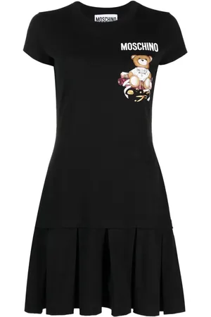 Moschino Logo-print pleated short dress