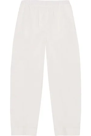 Ganni Elasticated-waist tapered trousers