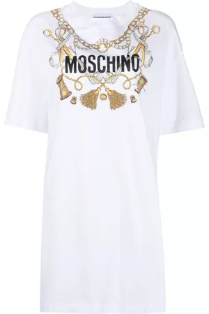Moschino Women Printed Dresses - Sewing-print T-shirt dress